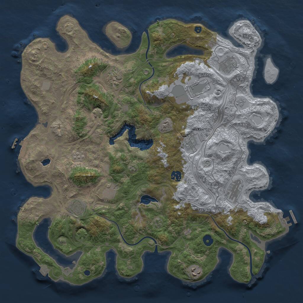 Rust Map: Procedural Map, Size: 4250, Seed: 1662065113, 16 Monuments
