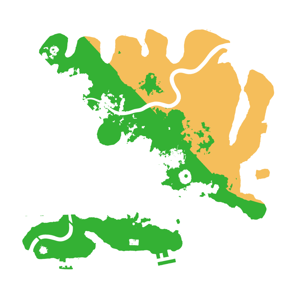 Biome Rust Map: Procedural Map, Size: 3300, Seed: 379615974