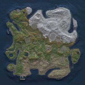 Thumbnail Rust Map: Procedural Map, Size: 3500, Seed: 1511665651, 14 Monuments