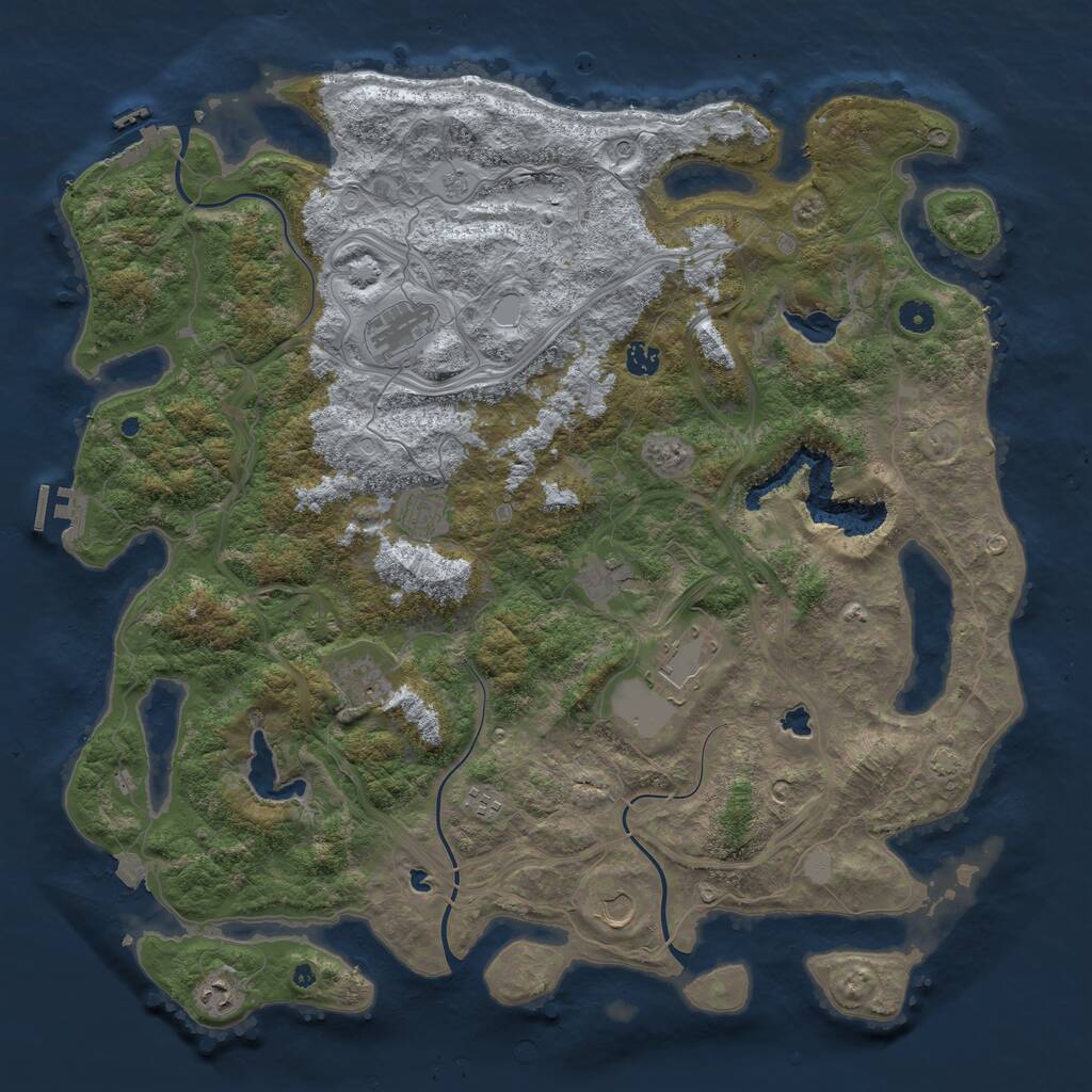 Rust Map: Procedural Map, Size: 4750, Seed: 289071453, 15 Monuments