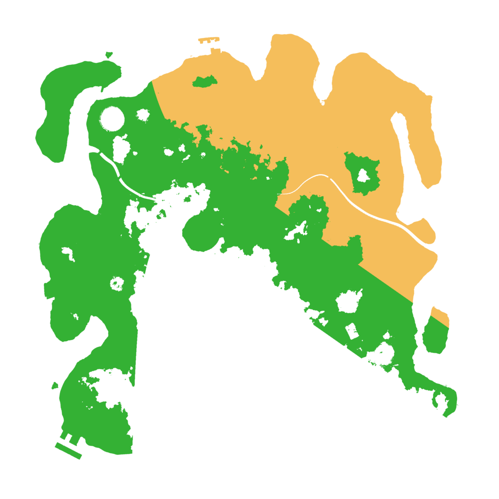 Biome Rust Map: Procedural Map, Size: 3600, Seed: 1053907145