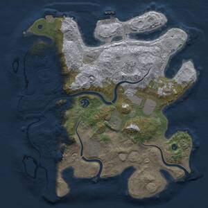 Thumbnail Rust Map: Procedural Map, Size: 3500, Seed: 29001, 12 Monuments