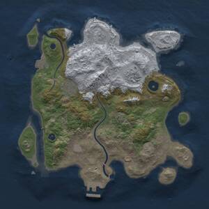 Thumbnail Rust Map: Procedural Map, Size: 3000, Seed: 334669196, 7 Monuments
