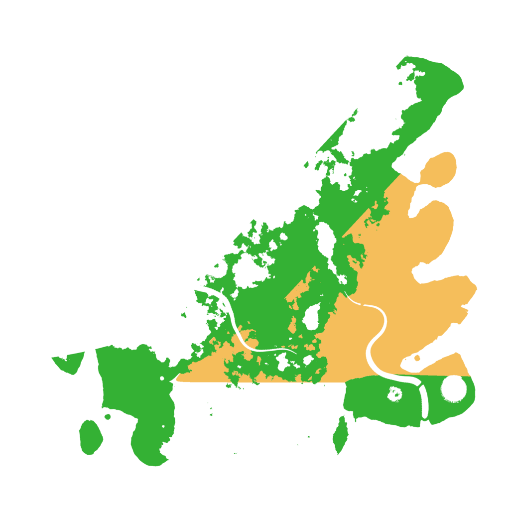 Biome Rust Map: Procedural Map, Size: 3500, Seed: 392270