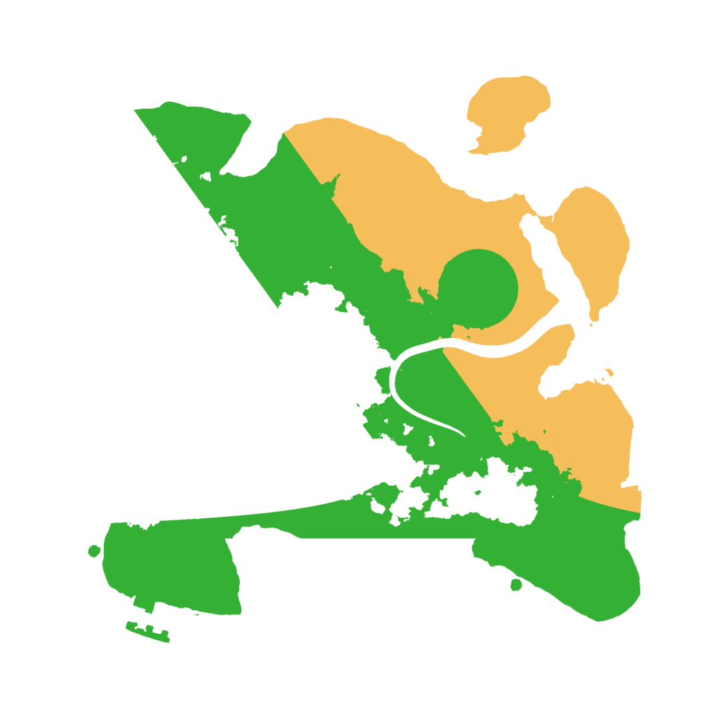 Biome Rust Map: Procedural Map, Size: 2400, Seed: 49975