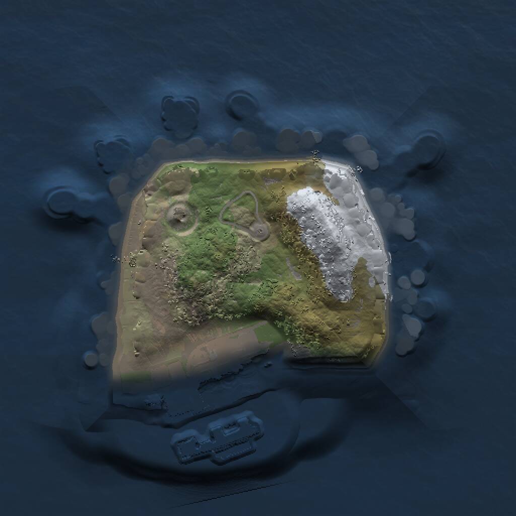 Rust Map: Procedural Map, Size: 1000, Seed: 1802005909, 2 Monuments