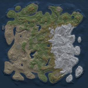 Thumbnail Rust Map: Procedural Map, Size: 4500, Seed: 7950, 16 Monuments