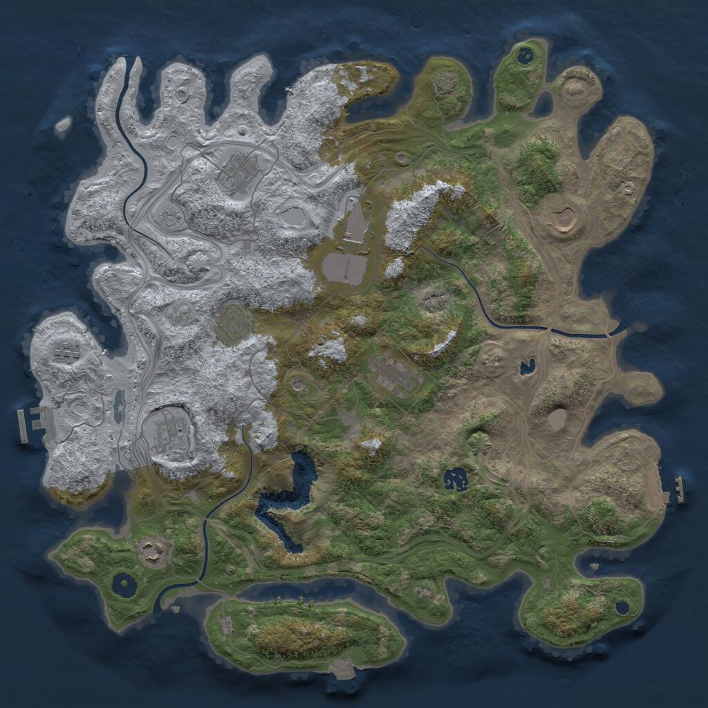 Rust Map: Procedural Map, Size: 4250, Seed: 1451663164, 15 Monuments