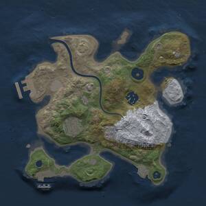 Thumbnail Rust Map: Procedural Map, Size: 2500, Seed: 2147016063, 7 Monuments