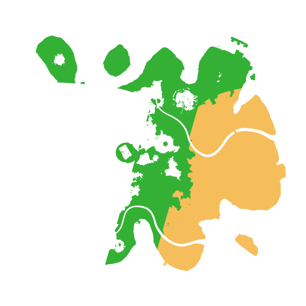 Biome Rust Map: Procedural Map, Size: 2500, Seed: 52345