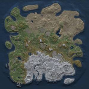 Thumbnail Rust Map: Procedural Map, Size: 4250, Seed: 61830717, 17 Monuments