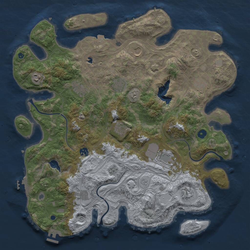 Rust Map: Procedural Map, Size: 4250, Seed: 61830717, 17 Monuments