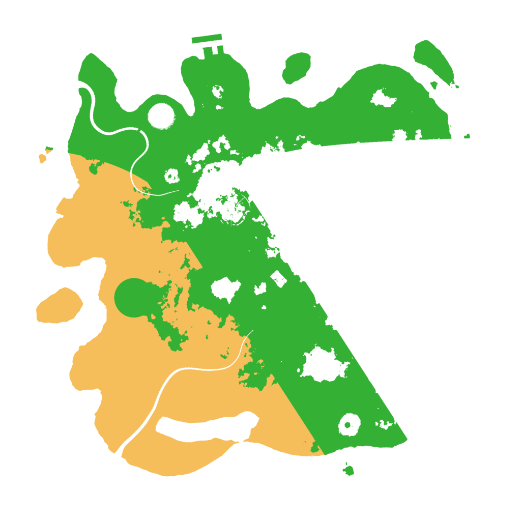 Biome Rust Map: Procedural Map, Size: 3500, Seed: 63639