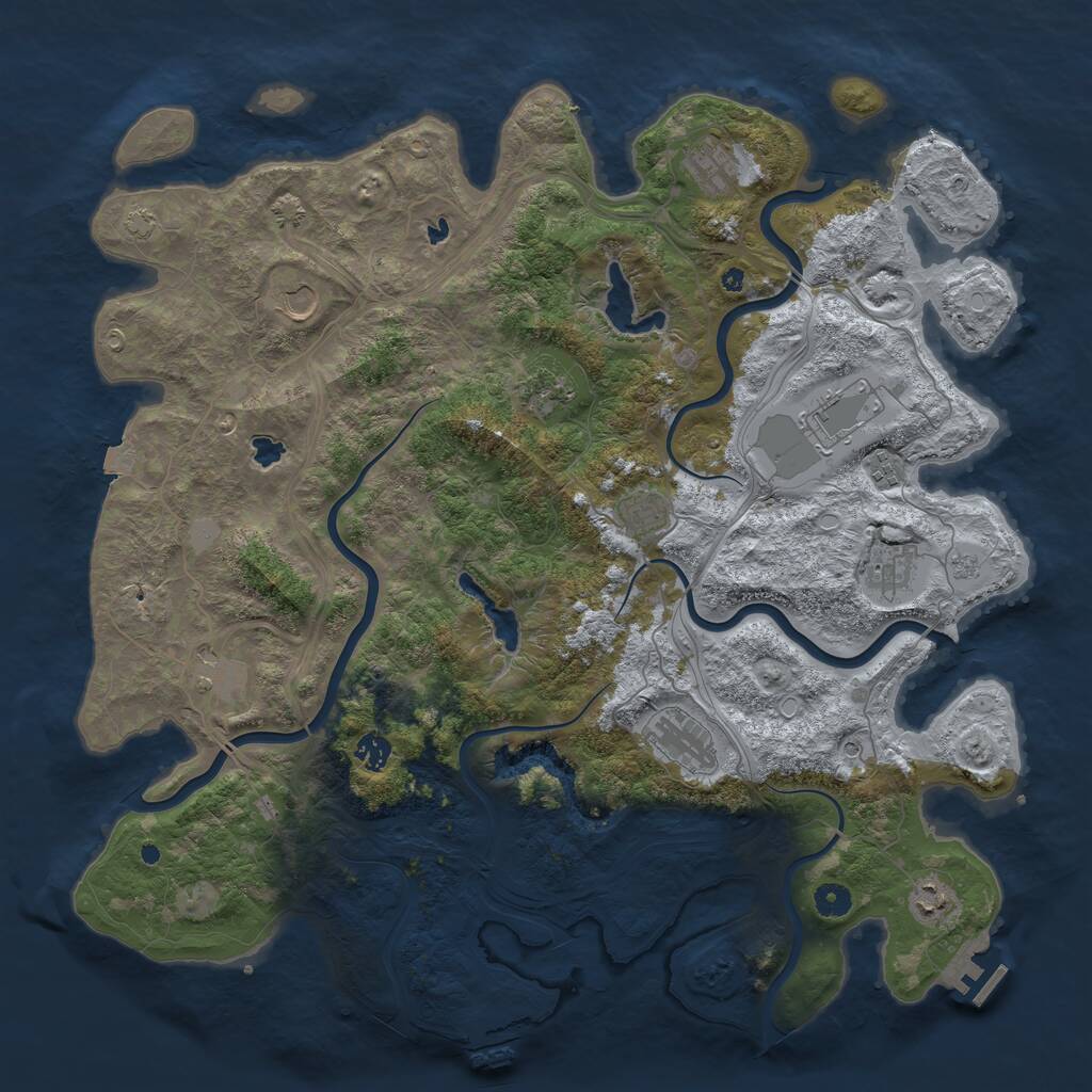 Rust Map: Procedural Map, Size: 4581, Seed: 482296, 17 Monuments