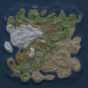 Thumbnail Rust Map: Procedural Map, Size: 3550, Seed: 1234567, 14 Monuments