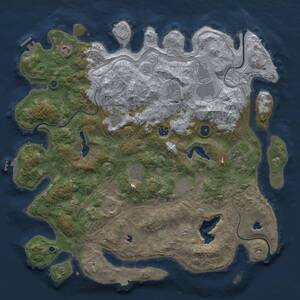 Thumbnail Rust Map: Procedural Map, Size: 4500, Seed: 141783052, 16 Monuments