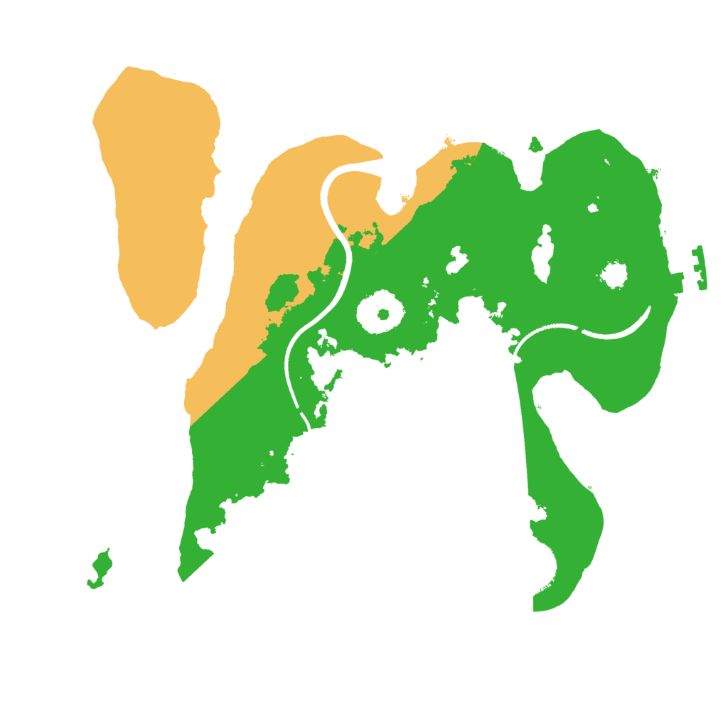 Biome Rust Map: Procedural Map, Size: 2500, Seed: 49987