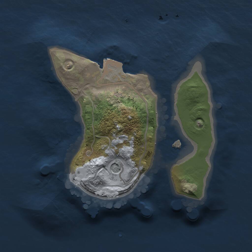 Rust Map: Procedural Map, Size: 1500, Seed: 555613355, 2 Monuments