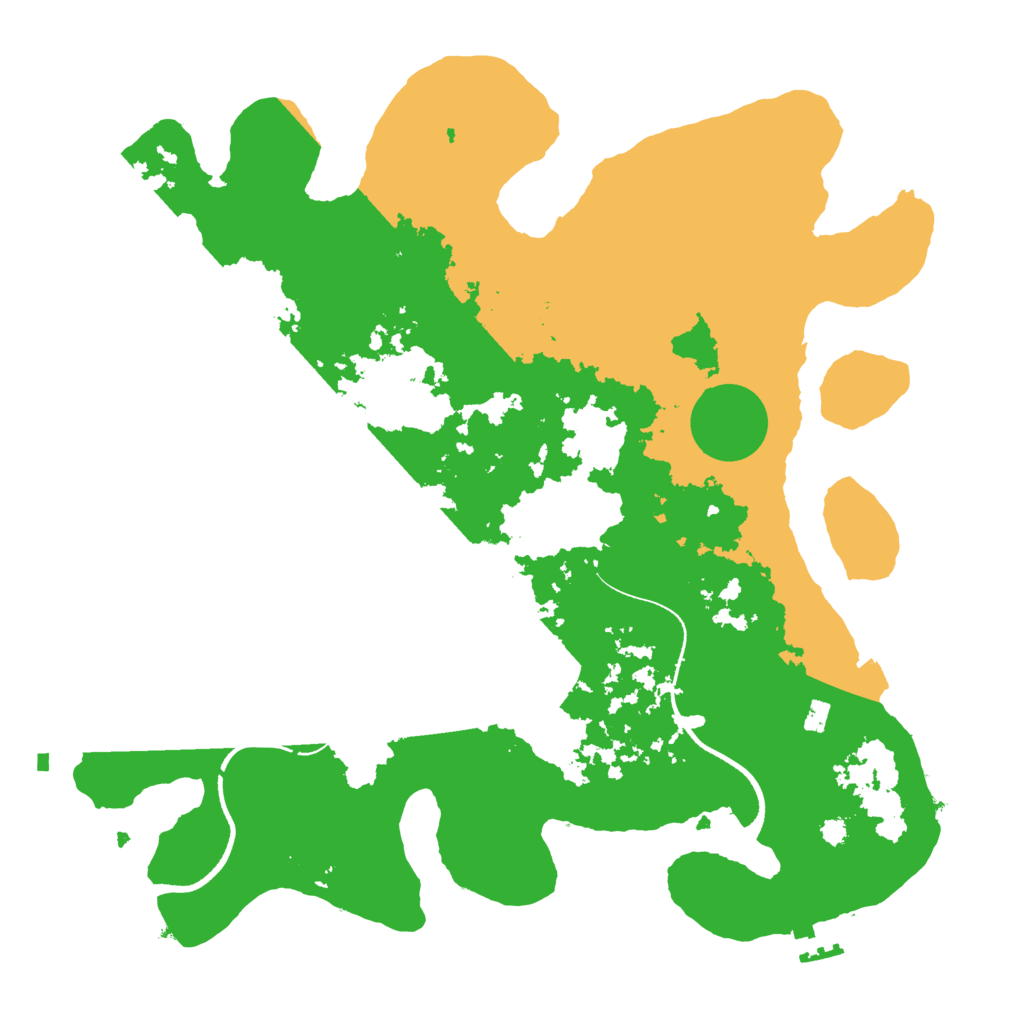 Biome Rust Map: Procedural Map, Size: 3500, Seed: 25012025