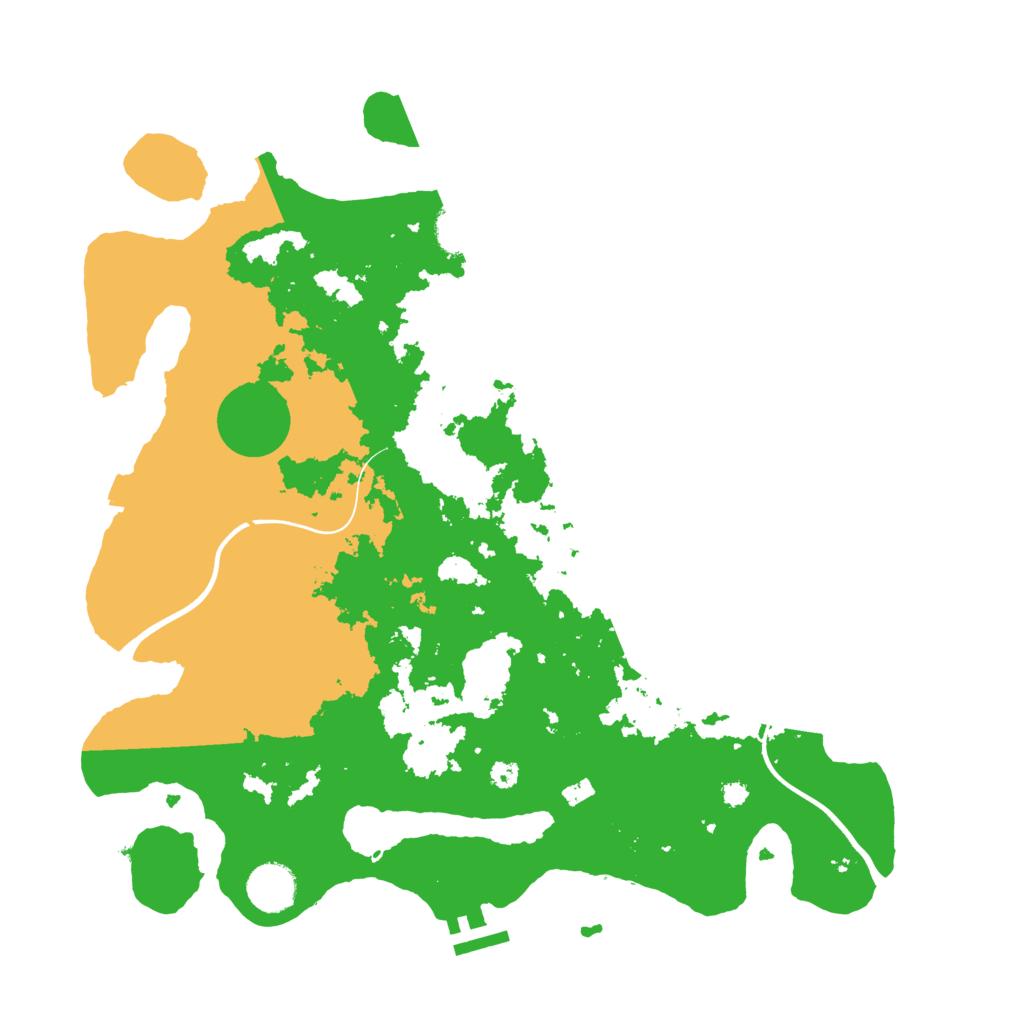 Biome Rust Map: Procedural Map, Size: 3700, Seed: 2028803871