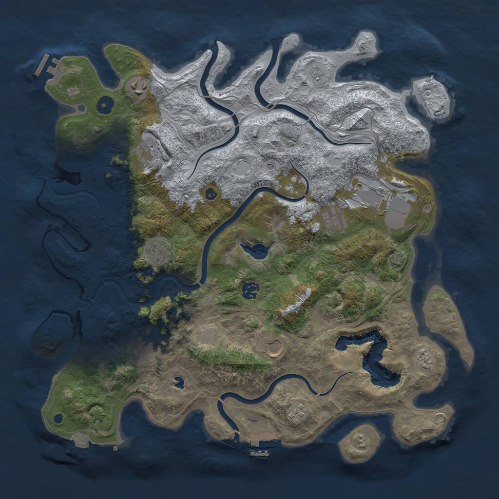 Rust Map: Procedural Map, Size: 4250, Seed: 248883749, 15 Monuments