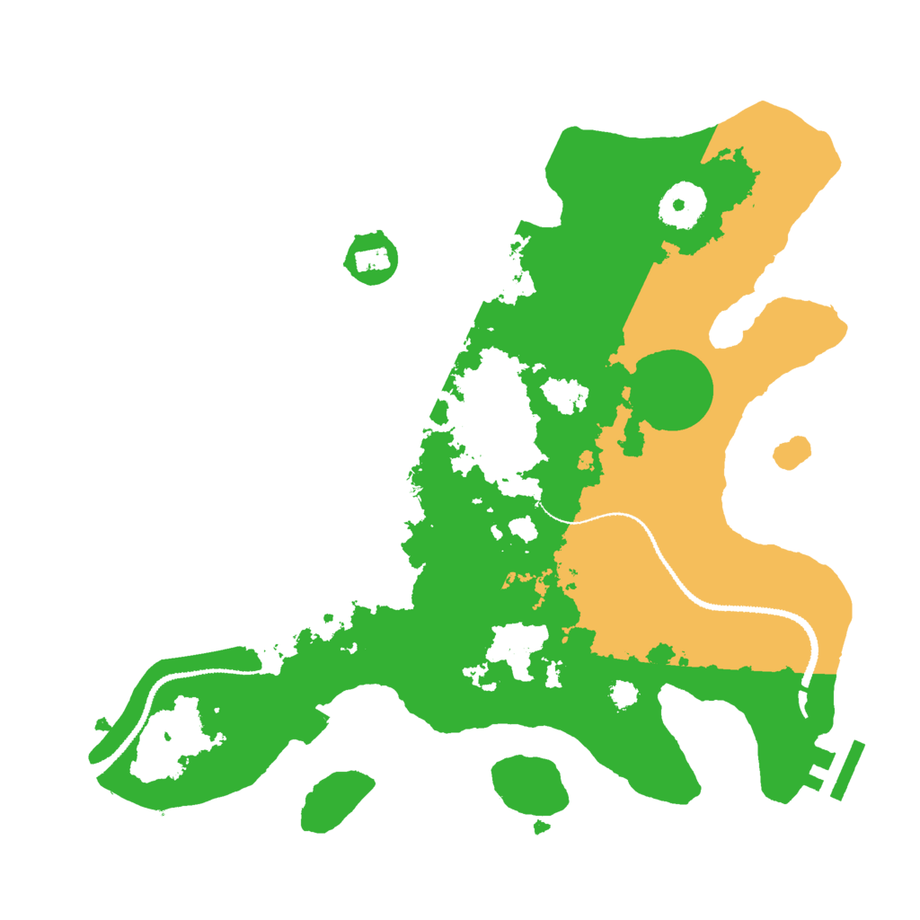Biome Rust Map: Procedural Map, Size: 3000, Seed: 1226240681