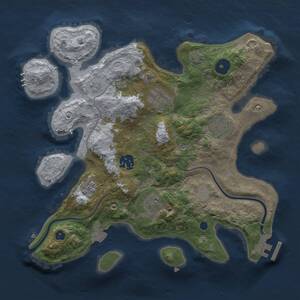 Thumbnail Rust Map: Procedural Map, Size: 3000, Seed: 1226240681, 10 Monuments