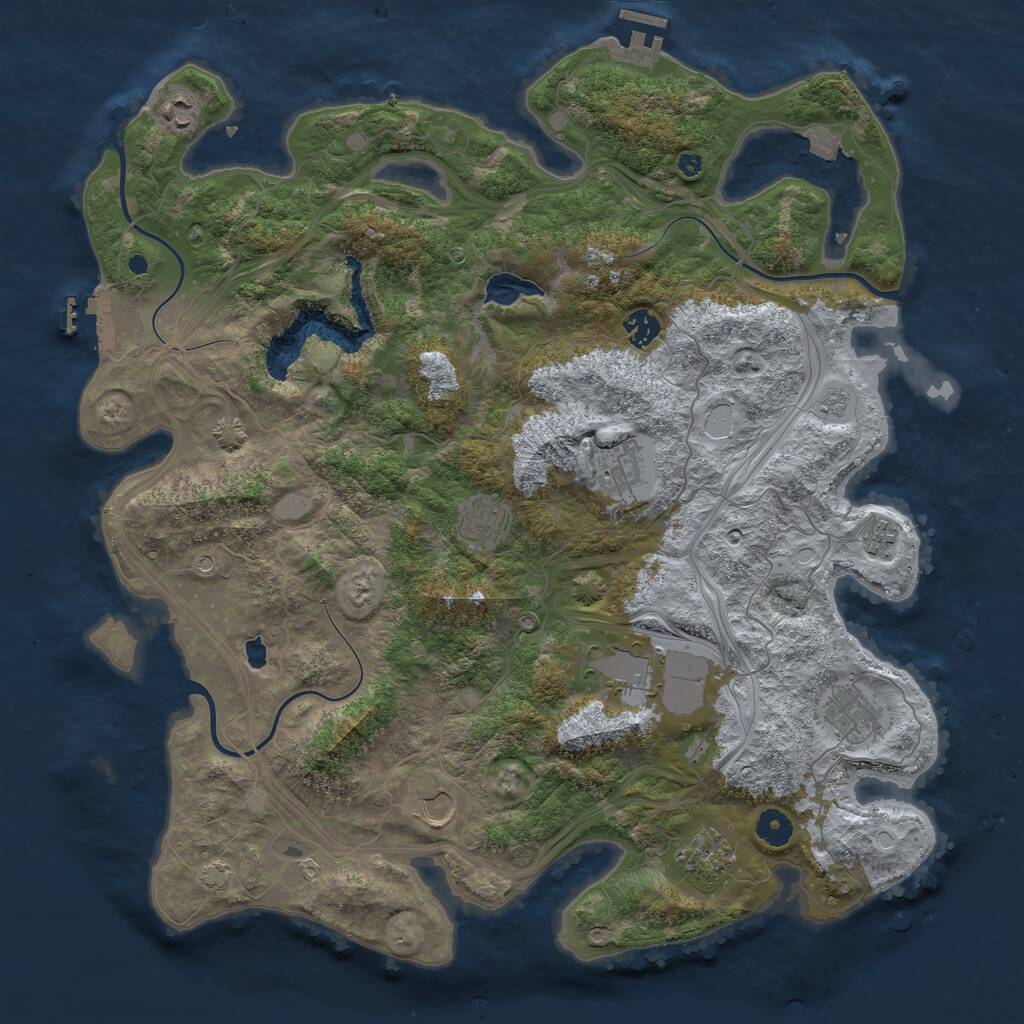 Rust Map: Procedural Map, Size: 4301, Seed: 899485, 15 Monuments