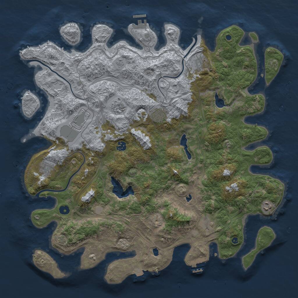 Rust Map: Procedural Map, Size: 4550, Seed: 26307482, 15 Monuments