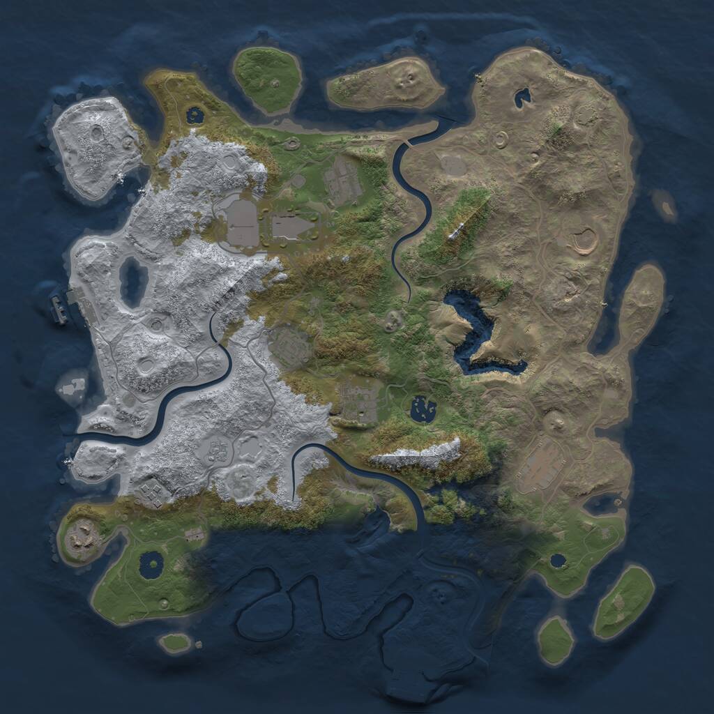 Rust Map: Procedural Map, Size: 4000, Seed: 367020445, 15 Monuments