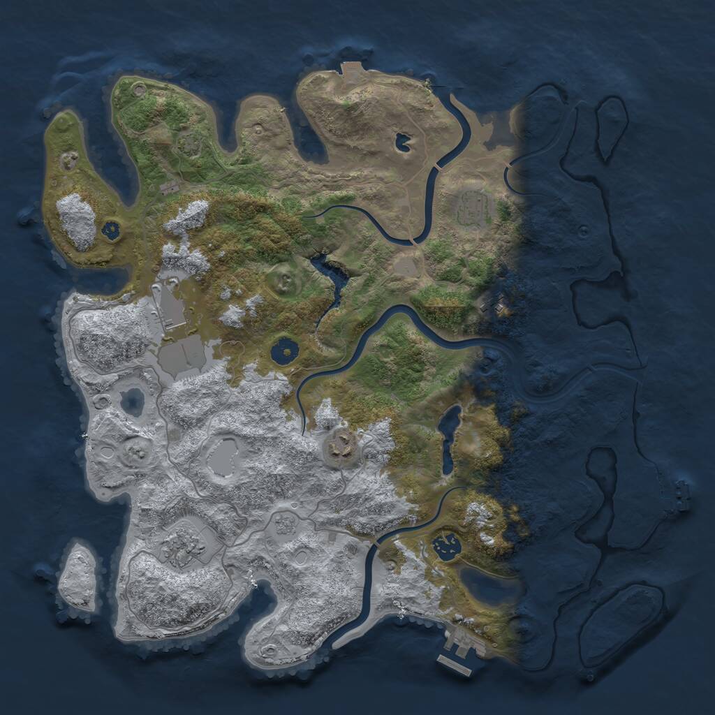 Rust Map: Procedural Map, Size: 4000, Seed: 6832199, 11 Monuments