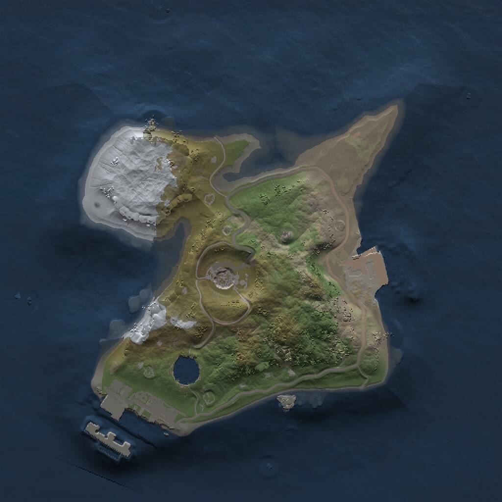 Rust Map: Procedural Map, Size: 1500, Seed: 1375142415, 3 Monuments