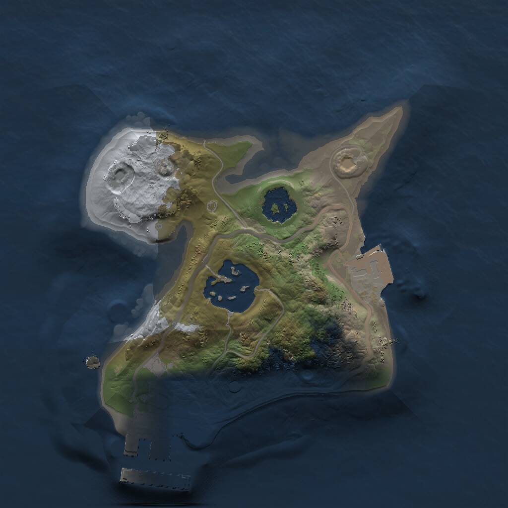 Rust Map: Procedural Map, Size: 1500, Seed: 1375142415, 3 Monuments