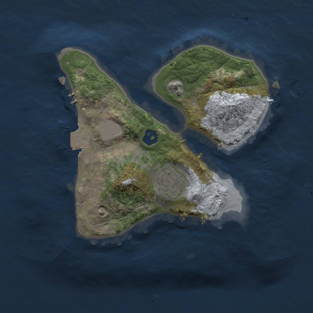 Rust Map: Procedural Map, Size: 2000, Seed: 303404202, 2 Monuments