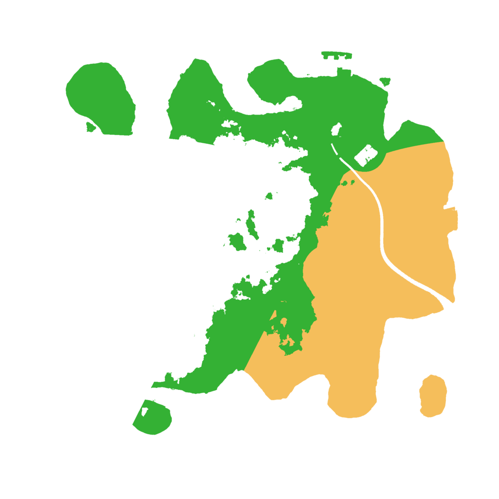 Biome Rust Map: Procedural Map, Size: 2500, Seed: 12354