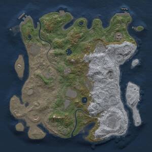 Thumbnail Rust Map: Procedural Map, Size: 3700, Seed: 2090197081, 16 Monuments
