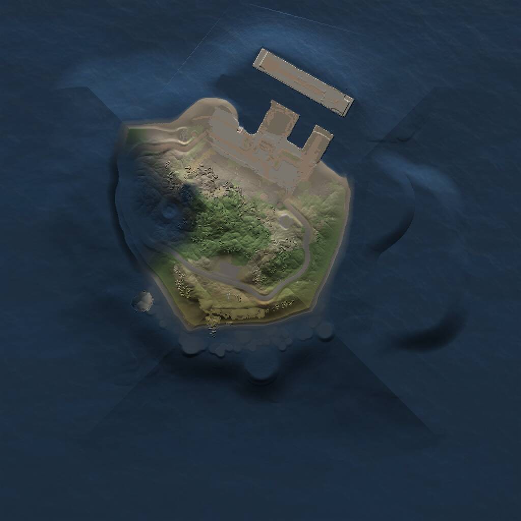 Rust Map: Procedural Map, Size: 1000, Seed: 159106581, 2 Monuments