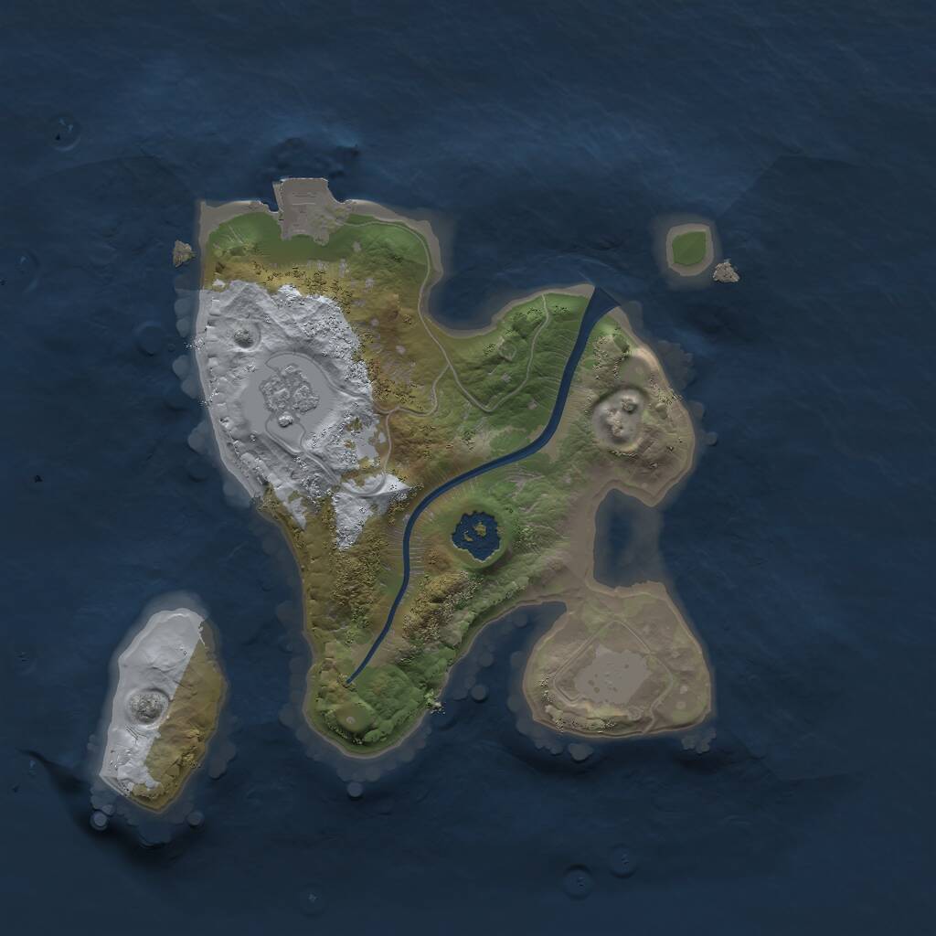 Rust Map: Procedural Map, Size: 2000, Seed: 629758636, 2 Monuments