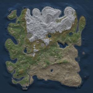 Thumbnail Rust Map: Procedural Map, Size: 4000, Seed: 896964119, 13 Monuments