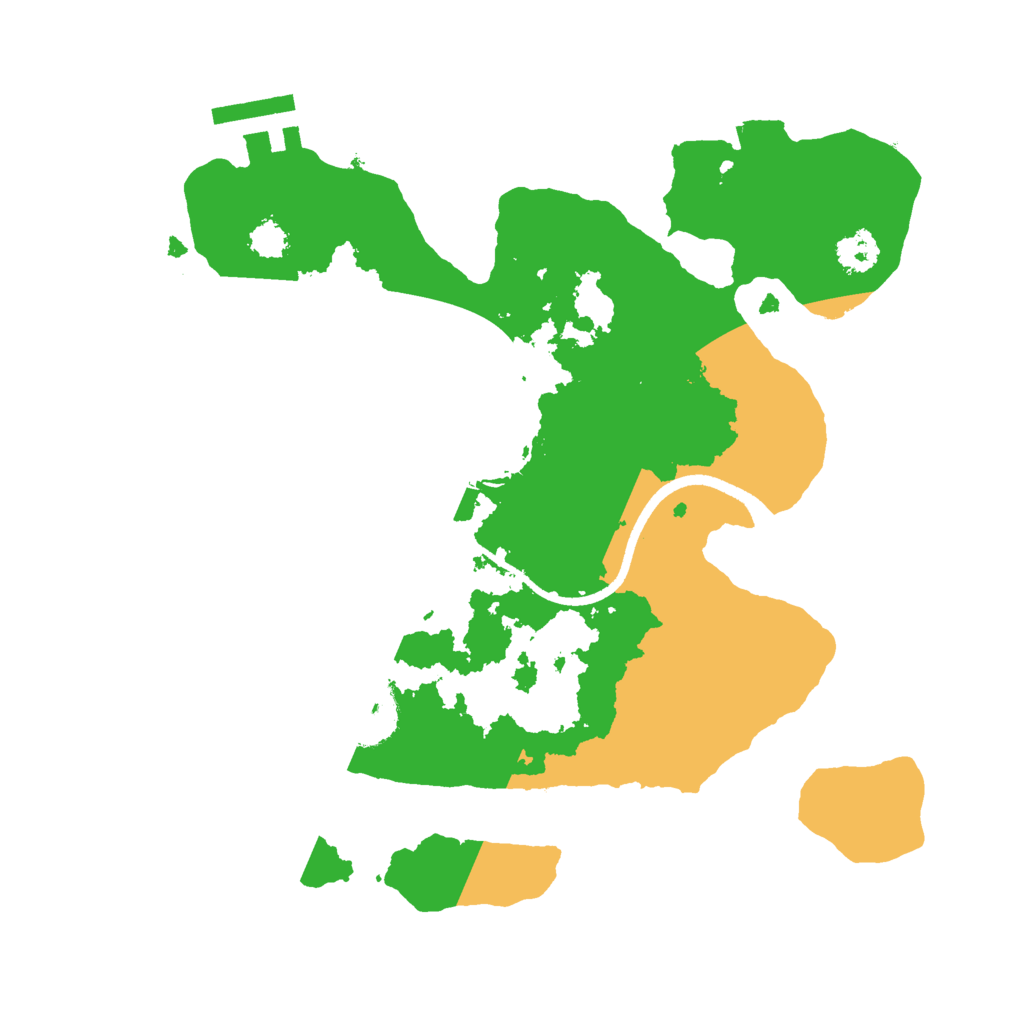 Biome Rust Map: Procedural Map, Size: 2500, Seed: 134671