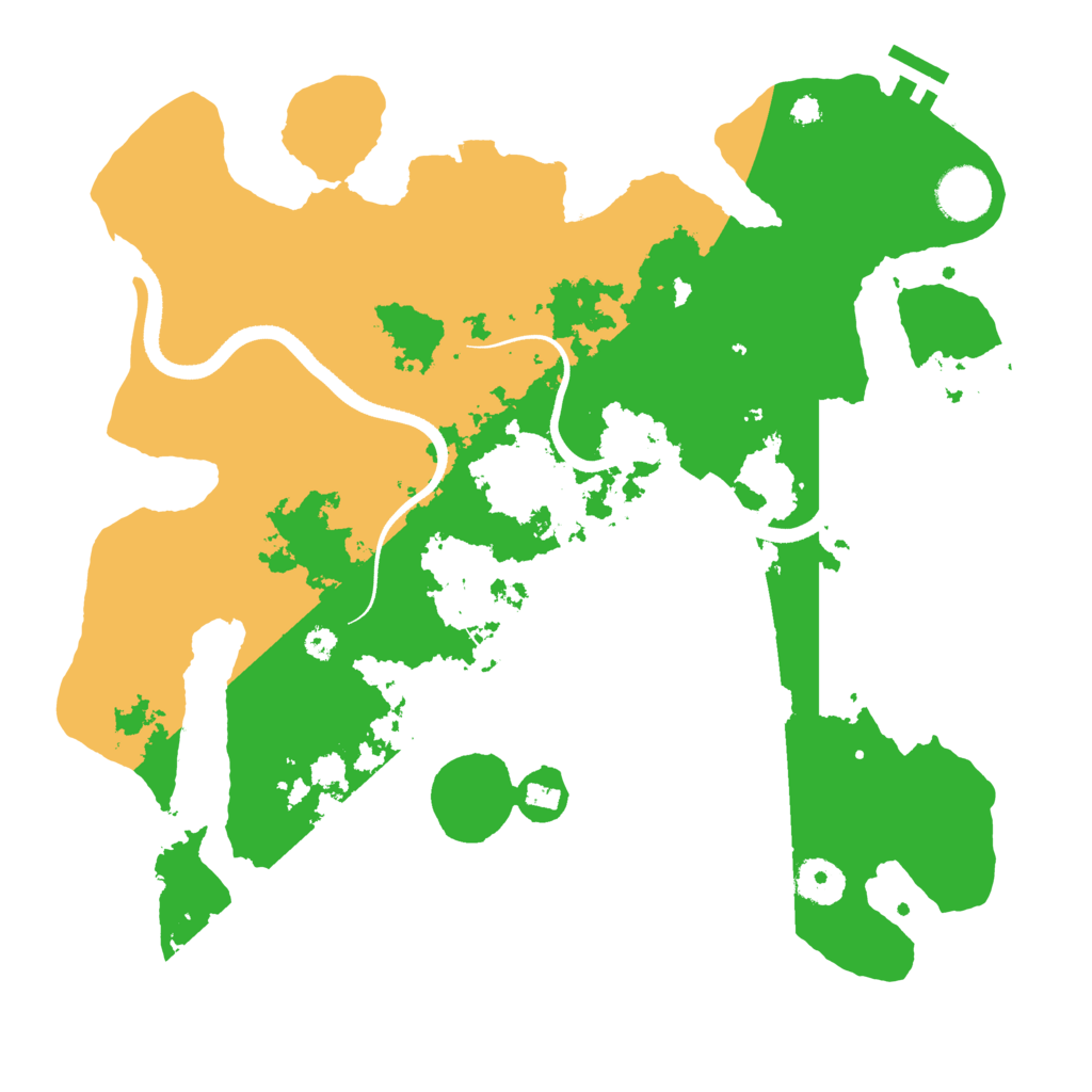 Biome Rust Map: Procedural Map, Size: 3500, Seed: 1295670461