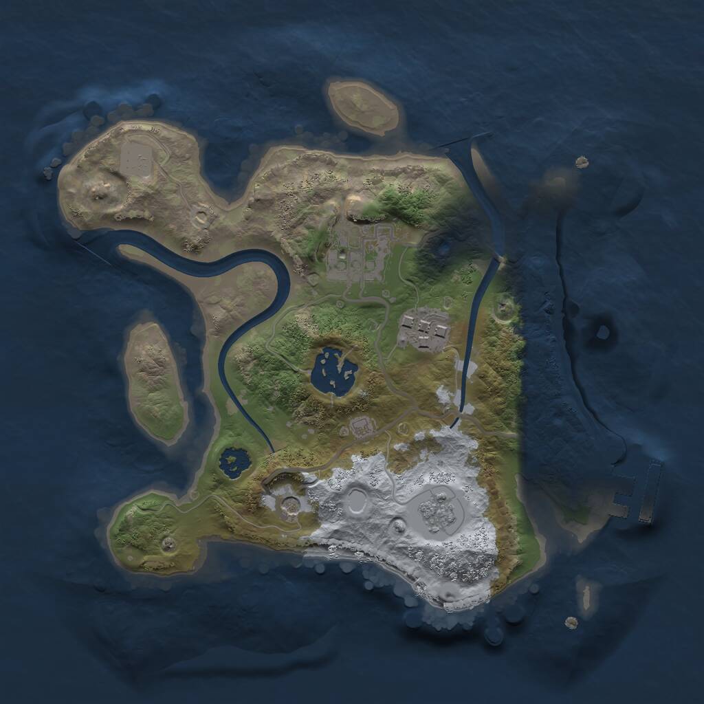 Rust Map: Procedural Map, Size: 2300, Seed: 68175, 7 Monuments