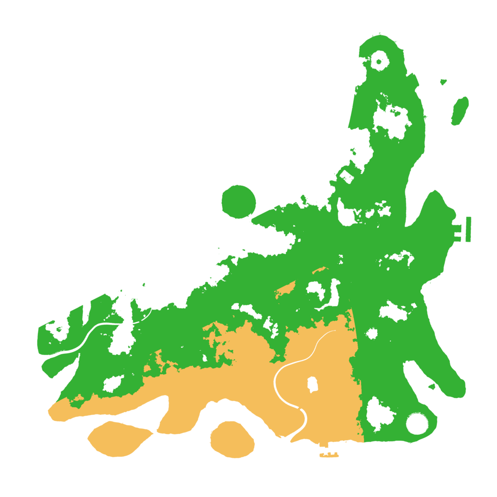Biome Rust Map: Procedural Map, Size: 4000, Seed: 55058