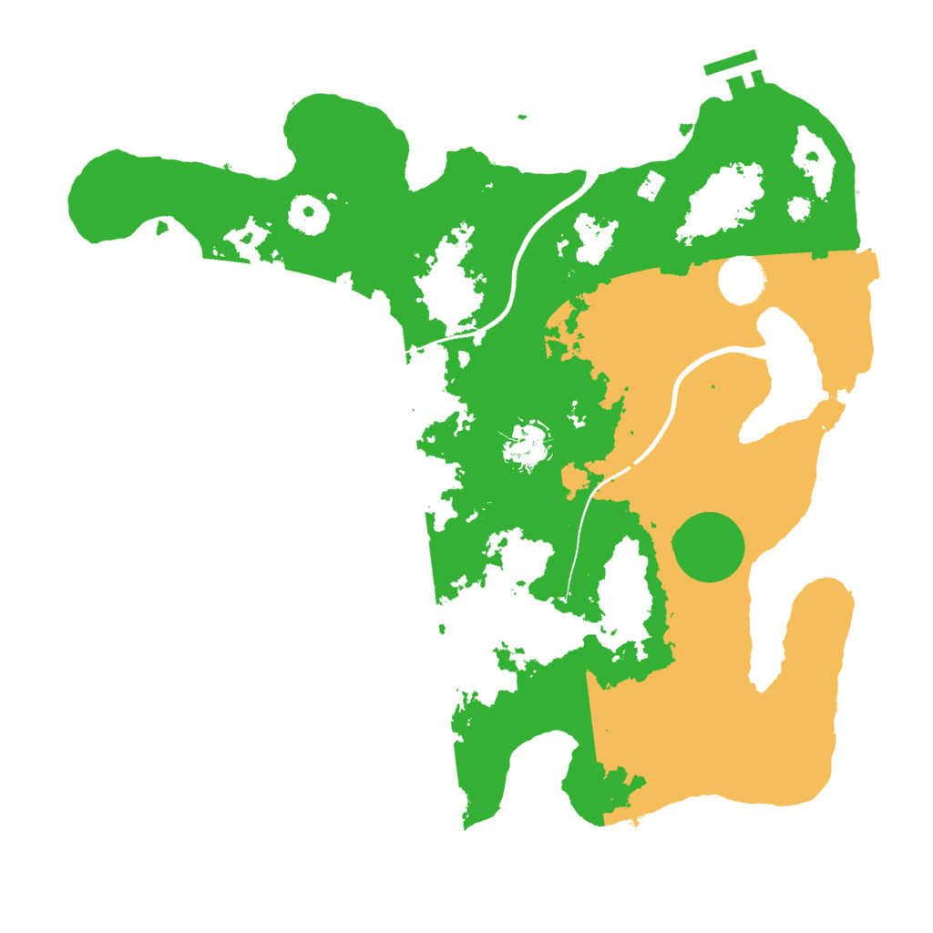 Biome Rust Map: Procedural Map, Size: 3500, Seed: 581904261