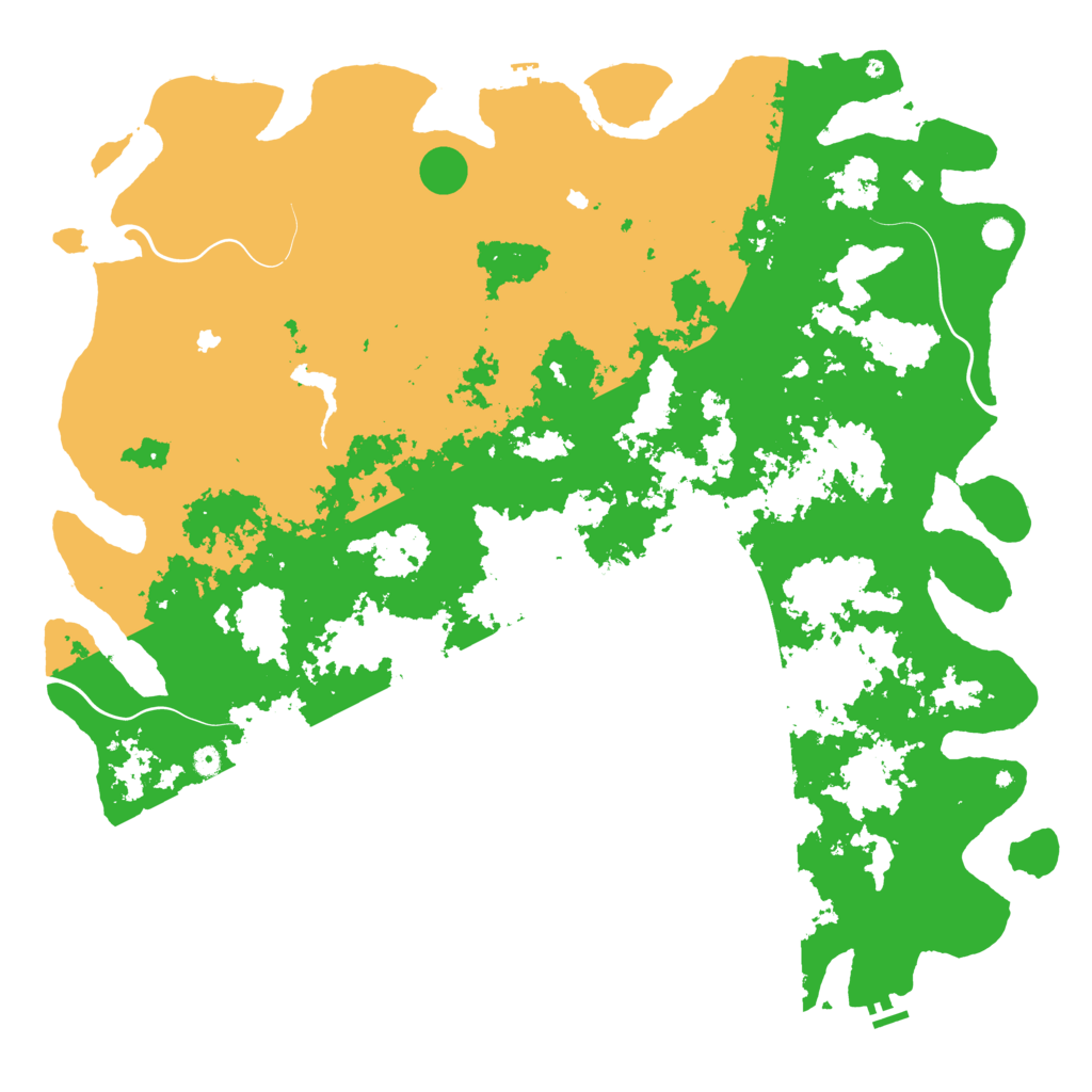 Biome Rust Map: Procedural Map, Size: 6000, Seed: 2025