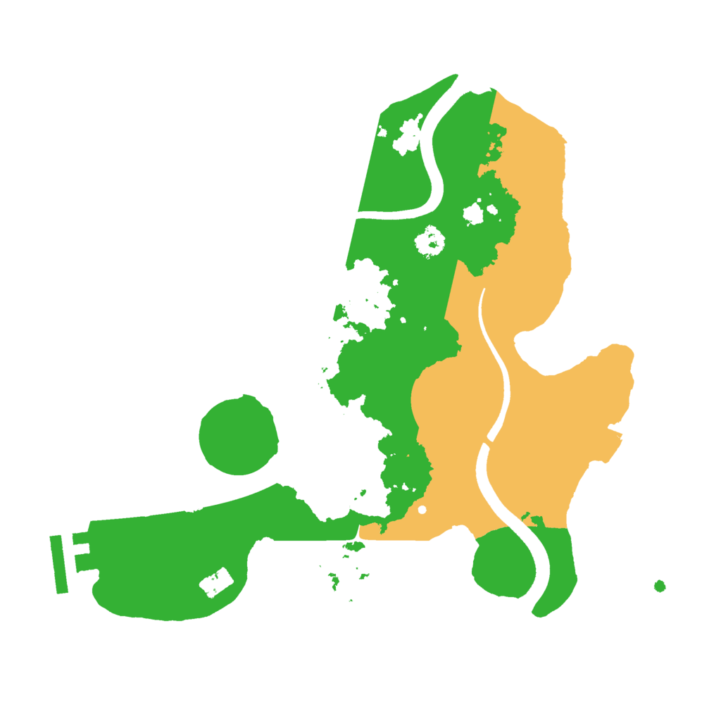 Biome Rust Map: Procedural Map, Size: 2500, Seed: 495107442