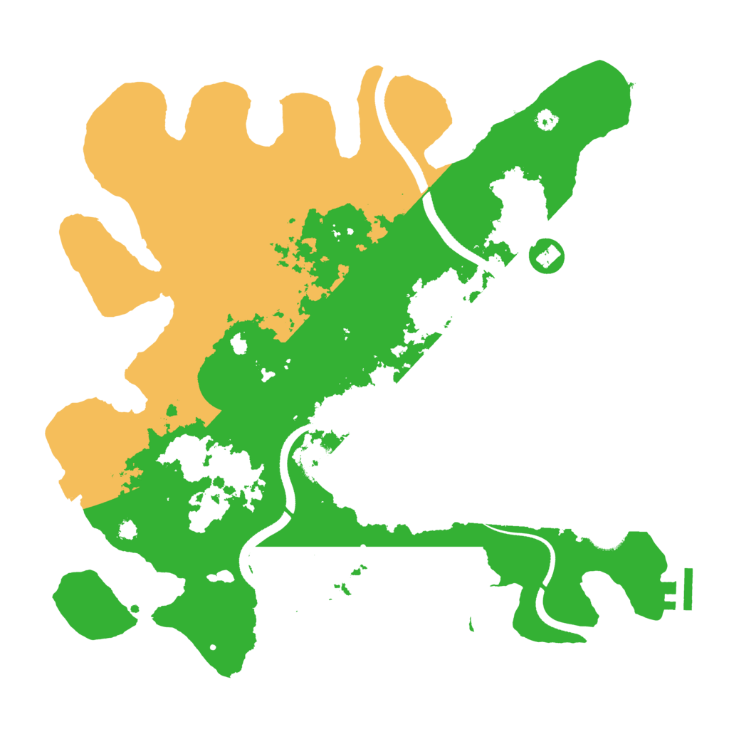 Biome Rust Map: Procedural Map, Size: 3500, Seed: 30208