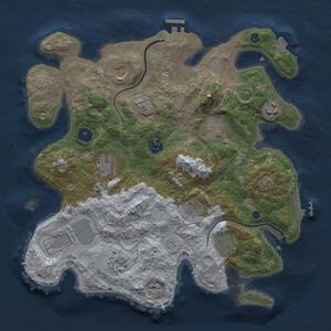 Thumbnail Rust Map: Procedural Map, Size: 3500, Seed: 617008119, 15 Monuments