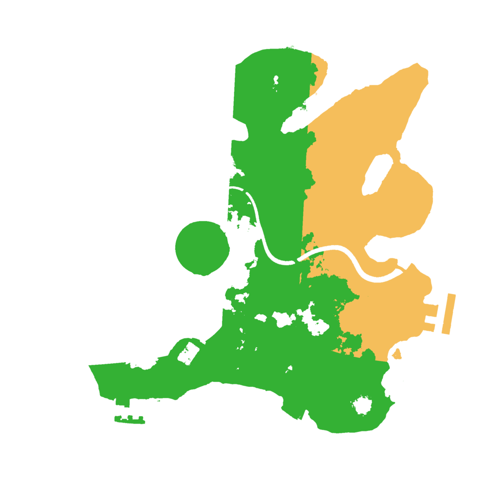 Biome Rust Map: Procedural Map, Size: 2500, Seed: 342278829