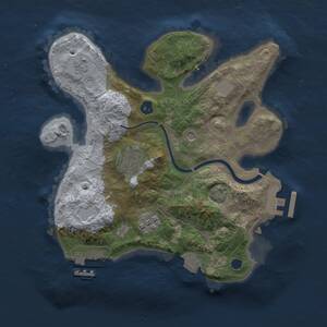 Thumbnail Rust Map: Procedural Map, Size: 2500, Seed: 342278829, 8 Monuments